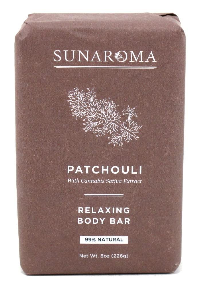 Sunaroma Patchouli Soap Bar 8oz (236ml) 3 Pack Natural Handmade
