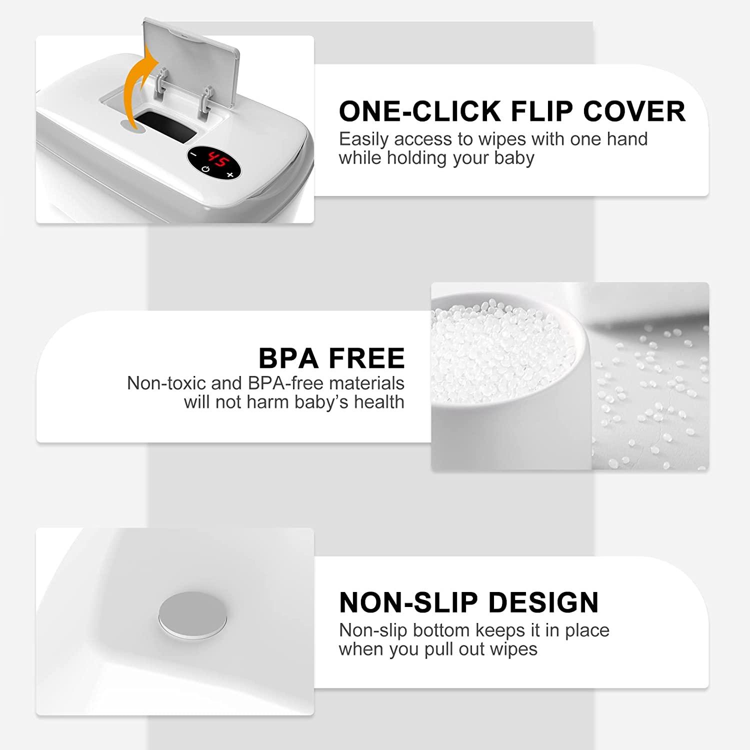 Wipe Warmer Baby Wet Wipes Dispenser High Capacity LED Display Silent