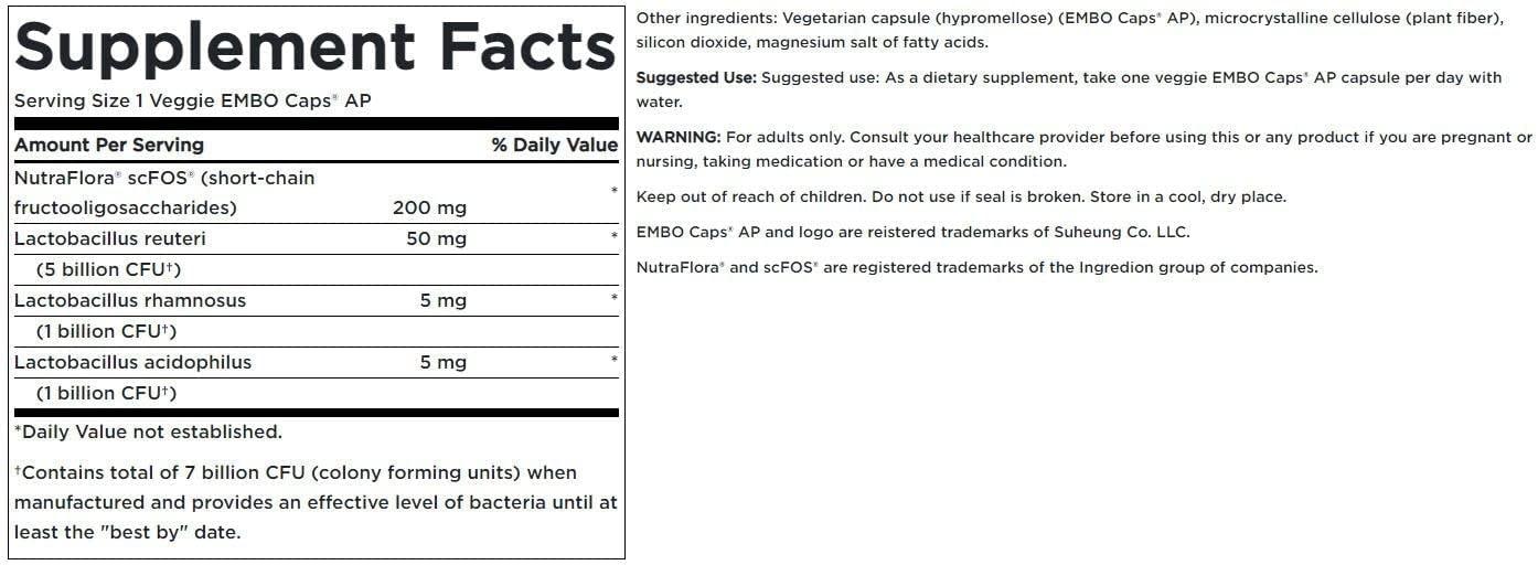 Swanson L. Reuteri Probiotic Plus 7 Billion CFU Digestive Support