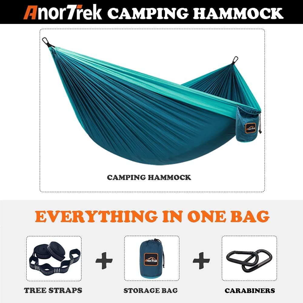 Kootek Camping Hammock Double & Single Portable Hammocks With 2 Tree Straps Lightweight Nylon Parachute Hammocks For Backpacking Travel Beach Backyard Patio Hiking