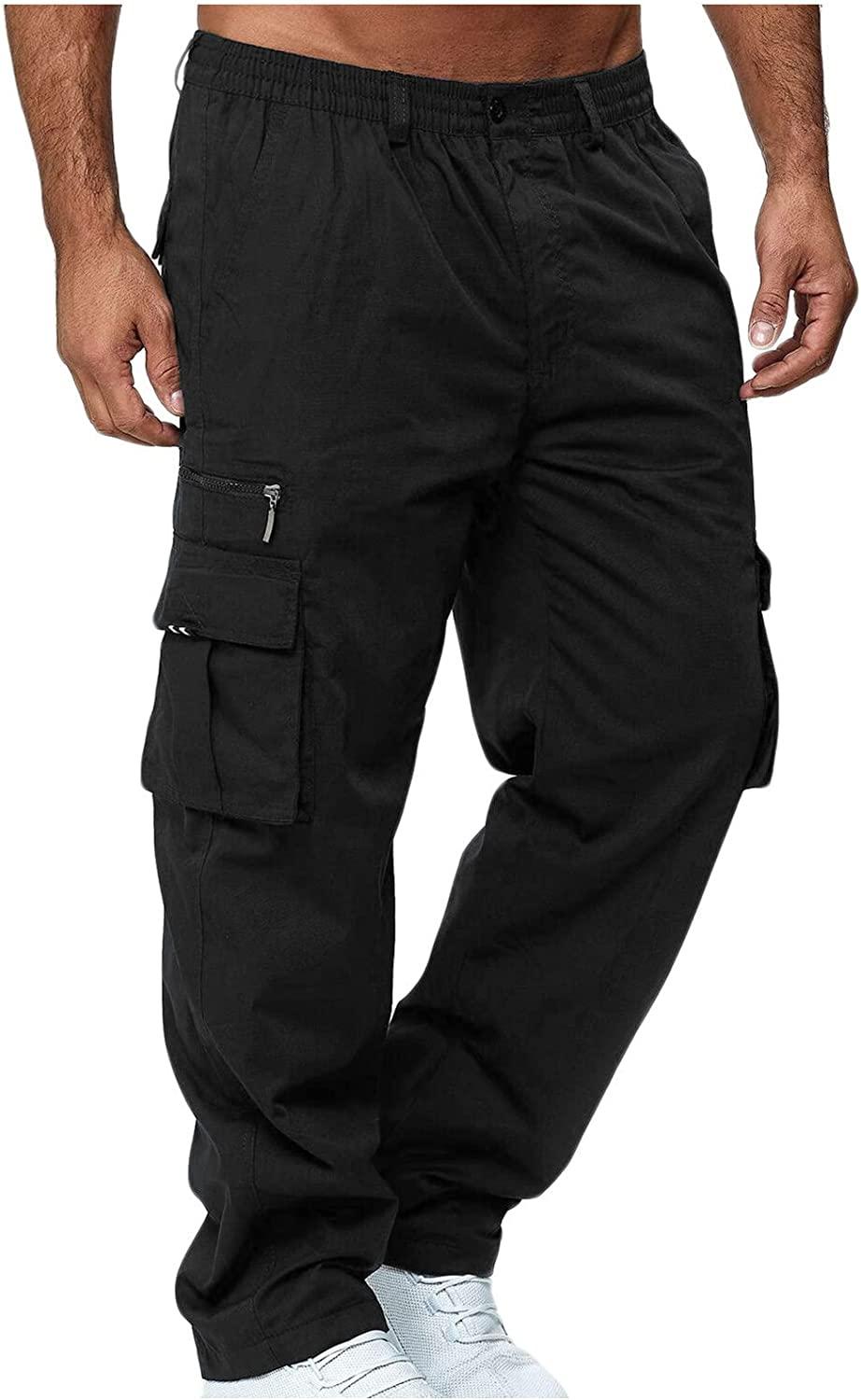 jsaierl Cargo Pants for Men, Men's Relaxed Straight-Fit Cargo