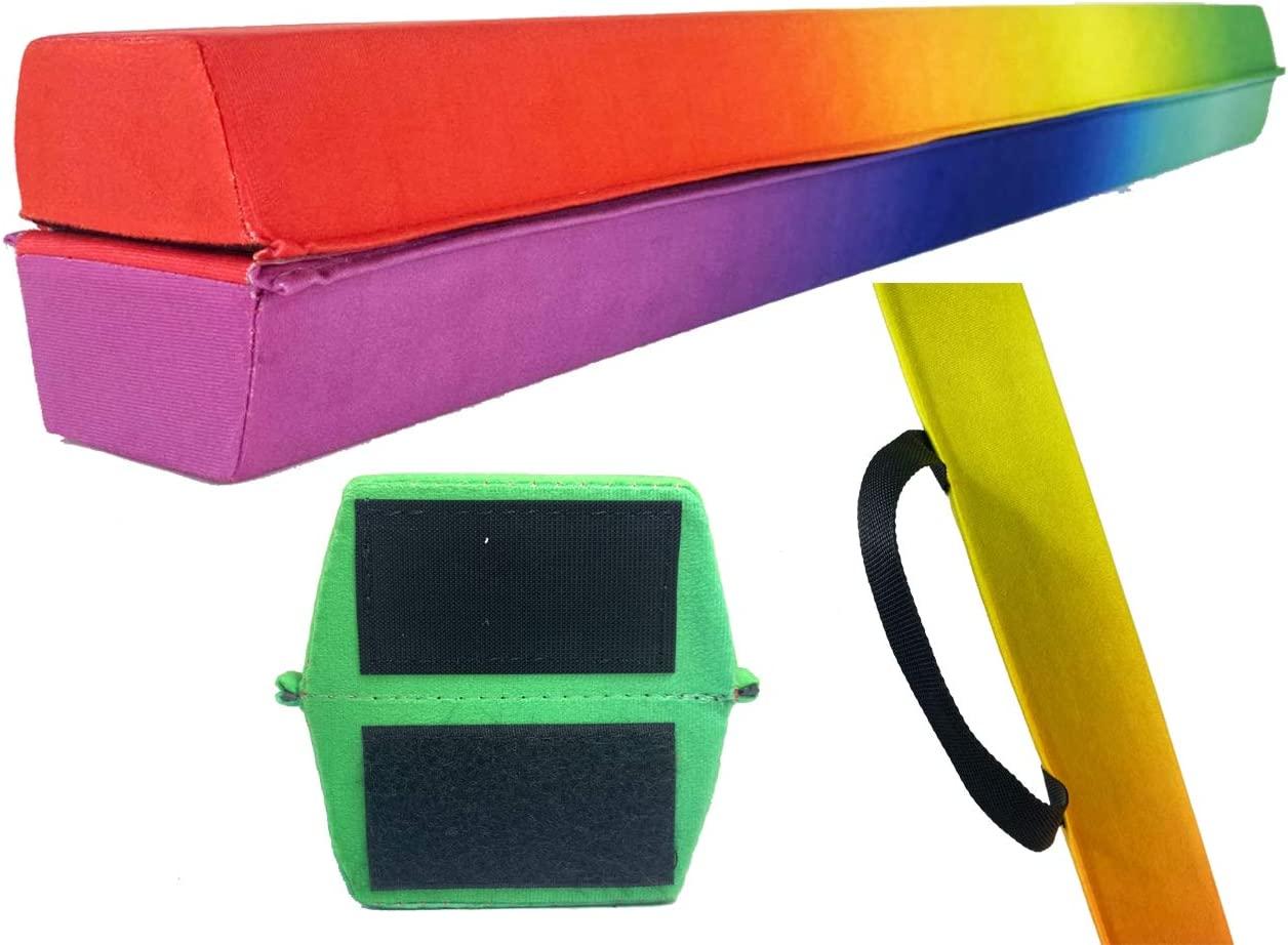 PreGymnastic Folding Balance Beam 8FT/9.5FT ExtraFirm Suede Cover