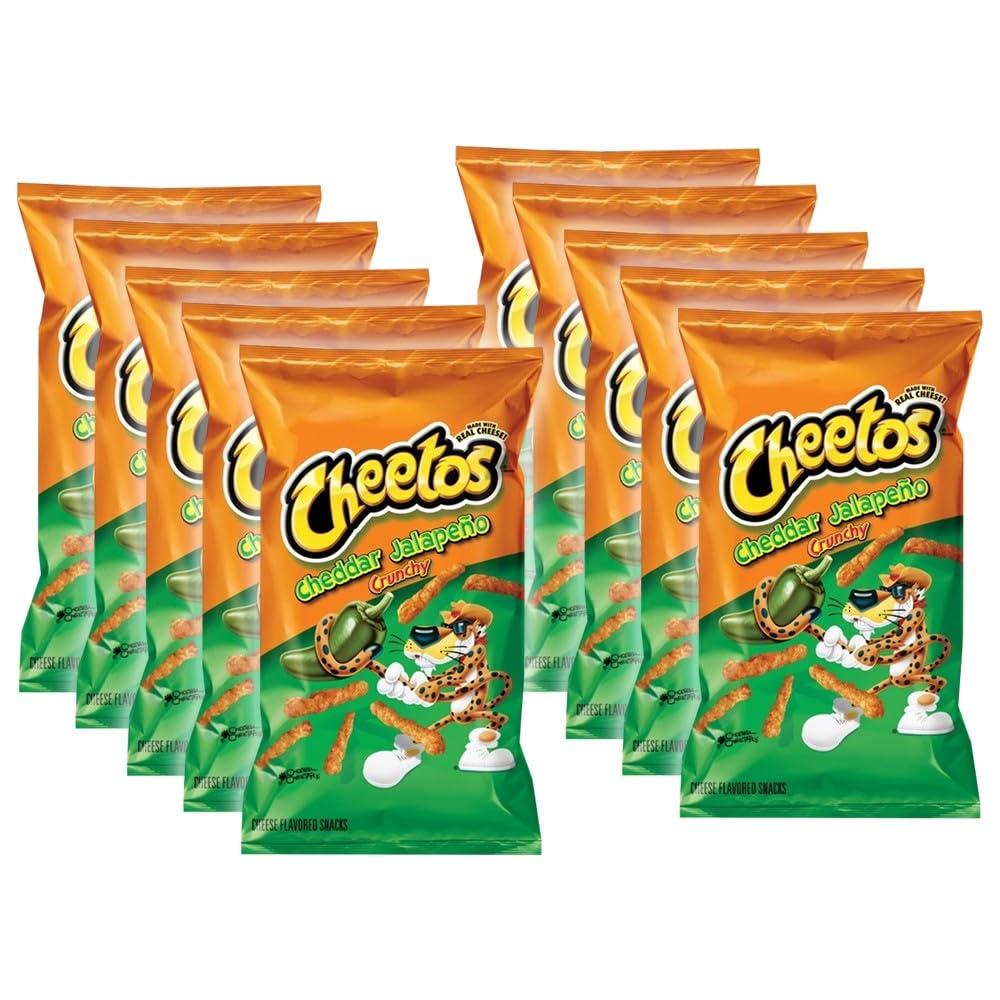 Cheetos Cheddar Jalapeno Crunchy 226.8g 8z (10 pack) by Mazovia Brands