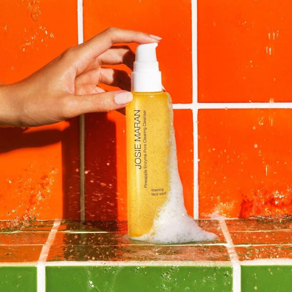 Josie Maran Pineapple Enzyme Pore Clearing Cleanser 5 oz Clear and