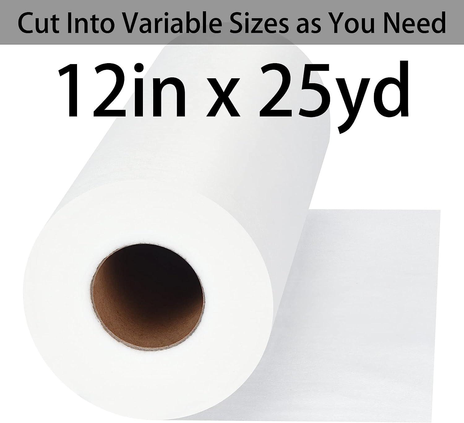 Water Soluble Stabilizer for Embroidery Backing & Topping (10 in x 15 yd  Roll), Seneme 1.5oz Embroidery Stabilizers - Wash