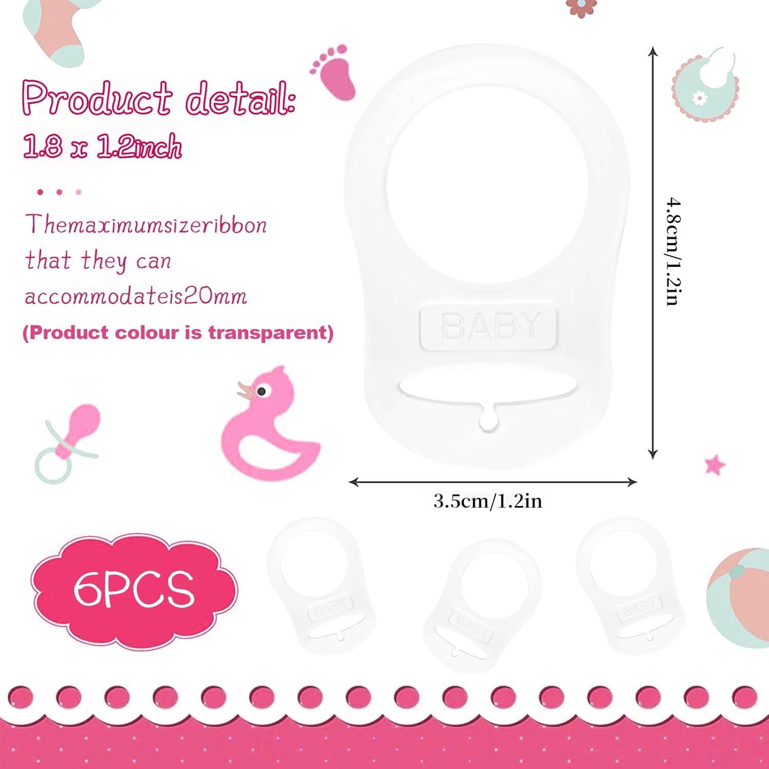 Silicone Button Ring - 6 Pack Pacifier Adapter Clip Holder ...