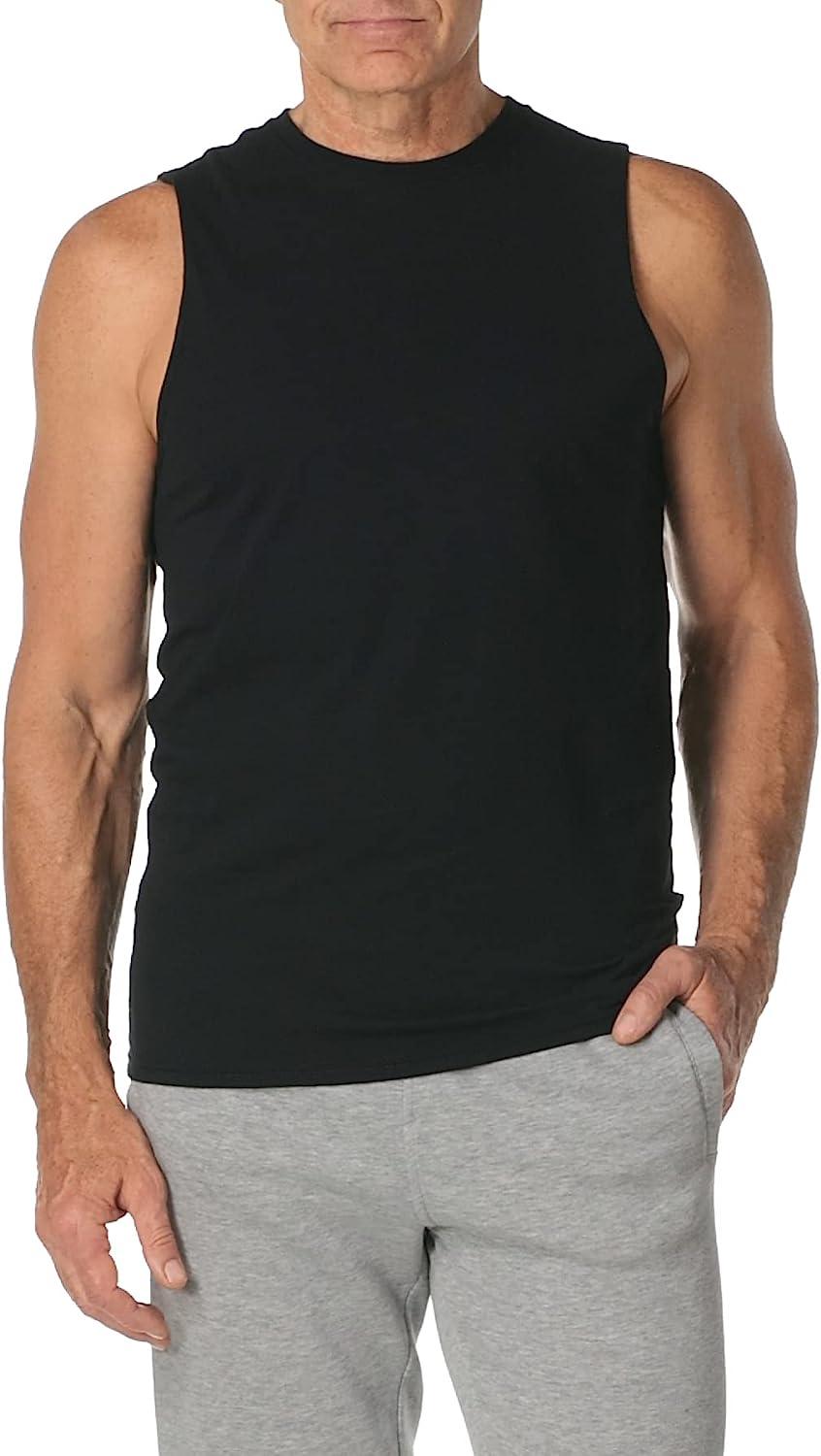 Russell Athletic Men's Sleeveless Muscle T-Shirt X-Large, Black