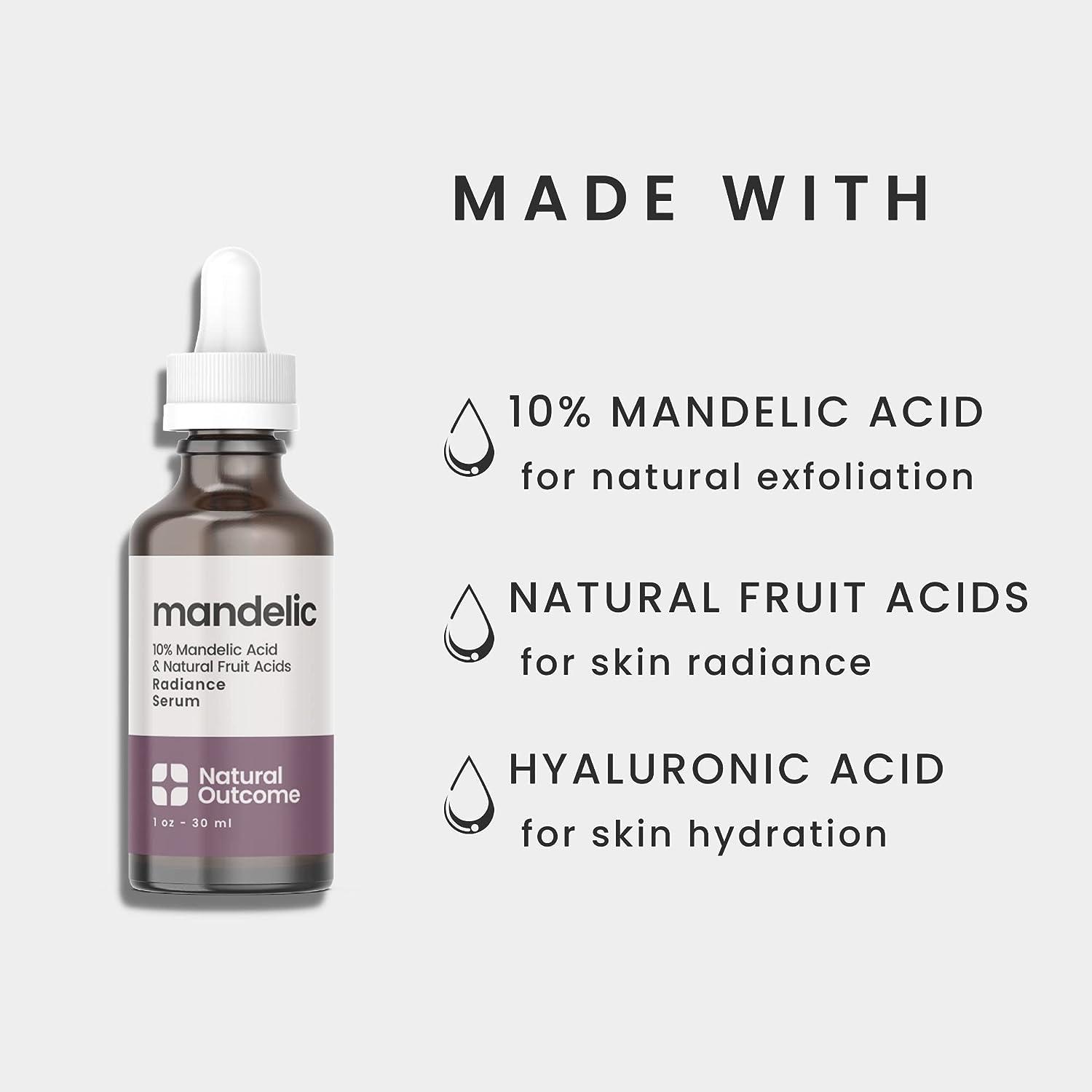 Natural Mandelic Acid 10 AntiAging AHA Serum with Hyaluronic