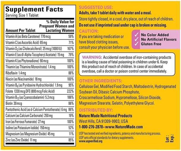 Nature Made Prenatal Vitamin 90ct Essential Pregnancy Support