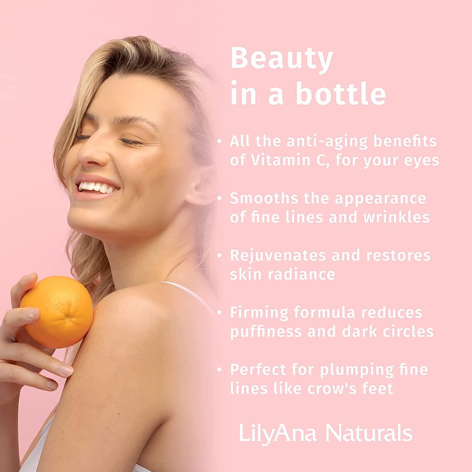 Vitamin C Eye Cream by LilyAna Naturals Vitamin C Anti Aging Benefits for your Eyes