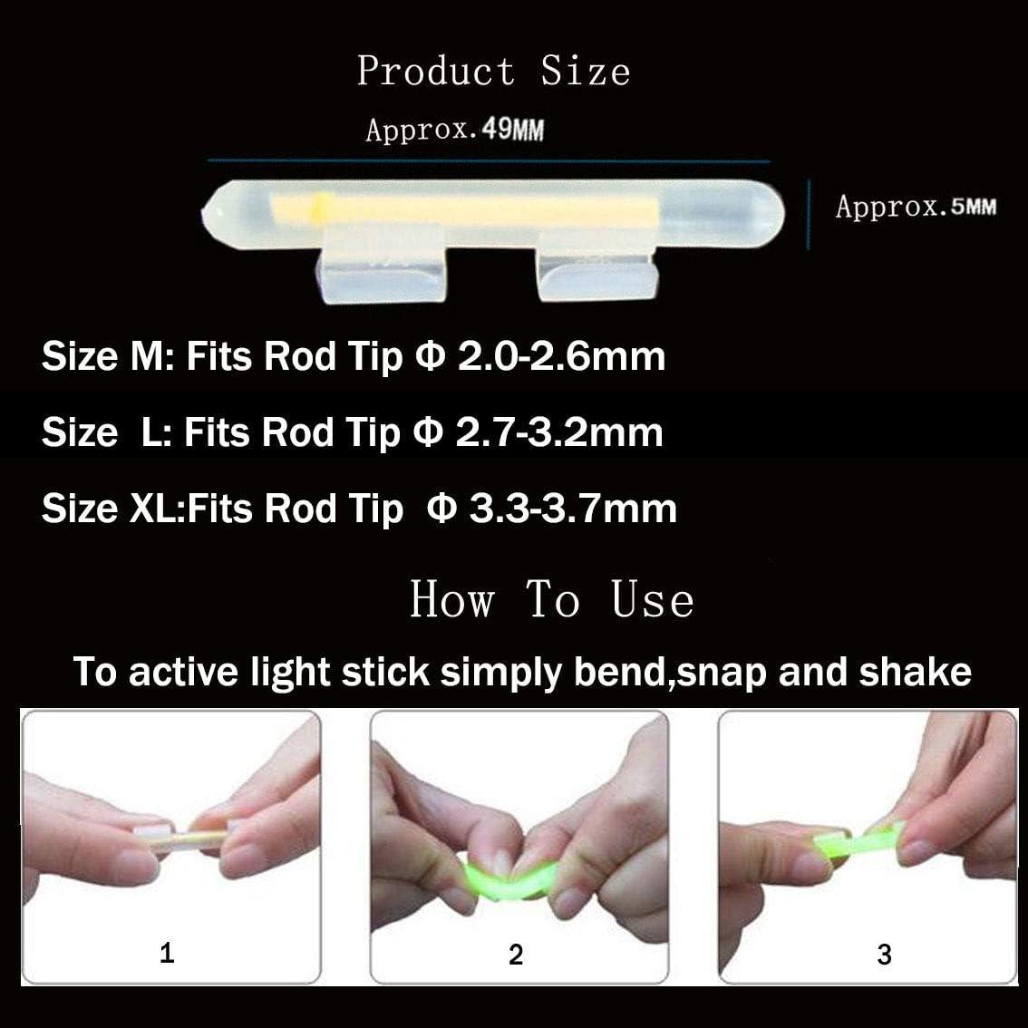 Qualy Clip-On Fishing Glow Sticks for Pole Fishing Rod Tip Light - XL  3.3-3.7mm - 50 Packs - Night Fishing Essential | Buy Now with Express  International Delivery | GoSupps.com