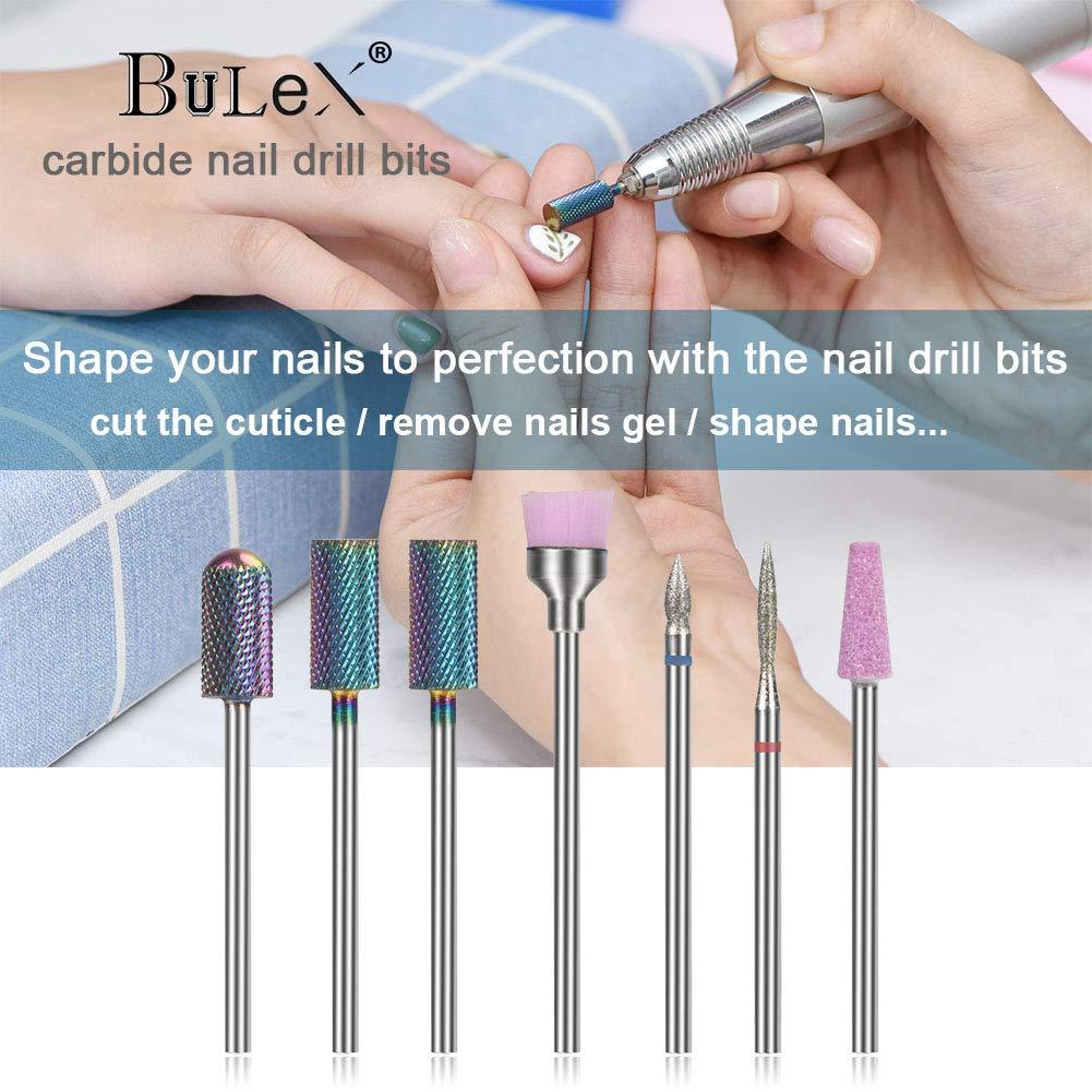 CGBE Nail Drill Bits Set 7Pcs- 3/32'' Ceramic Nail Drill Bits for Acrylic  Gel Nails Professional Efile Nail Drill Bits Cuticle Remover Diamond Bits  for Nails Manicure Pedicure File Drill Bits 7pcs-Pink