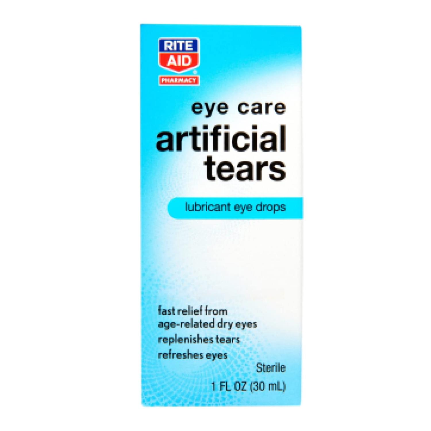 Rite Aid Artificial Tears, Polyethylene Glycol Lubricant Eye Drops 1 oz Eye Lubricant Drops