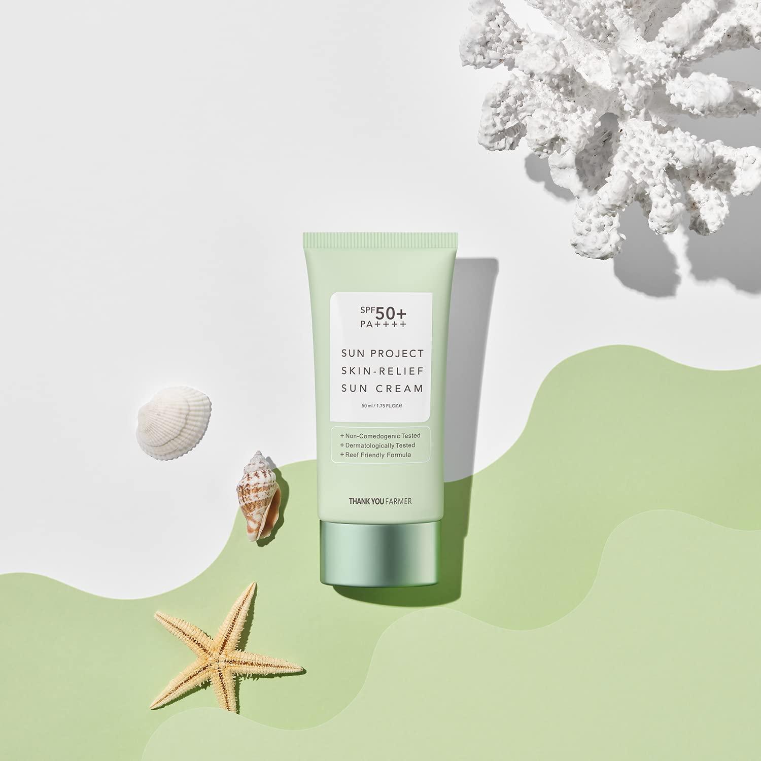 THANKYOU FARMER Sun Project Skin Relief Sun Cream SPF50+ PA++++ 1.75 Fl