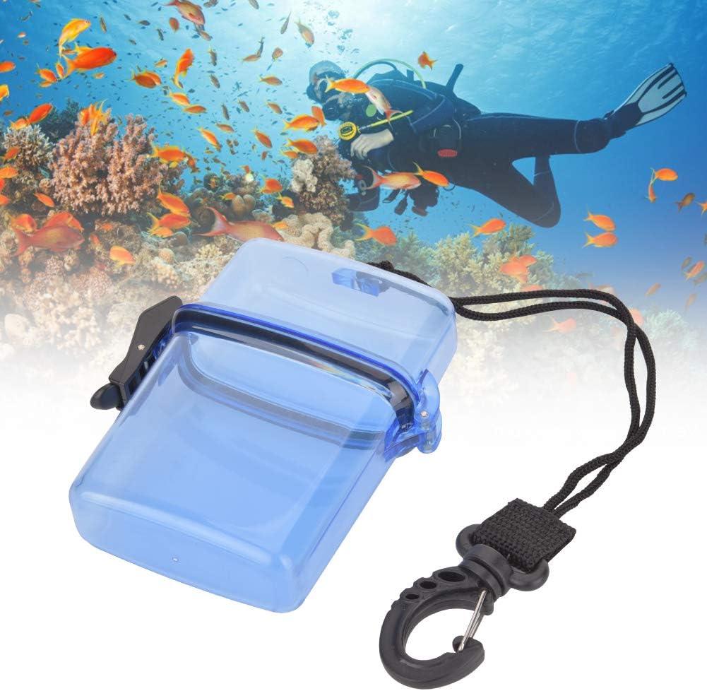 T best Diving Dry Box, Underwater Plastic Transparent Floating Watertight  Case Waterproof Diving Sealing Dry Storage Box with Rope Hook for Surfing  Canoe Kayak(Transparent Blue)