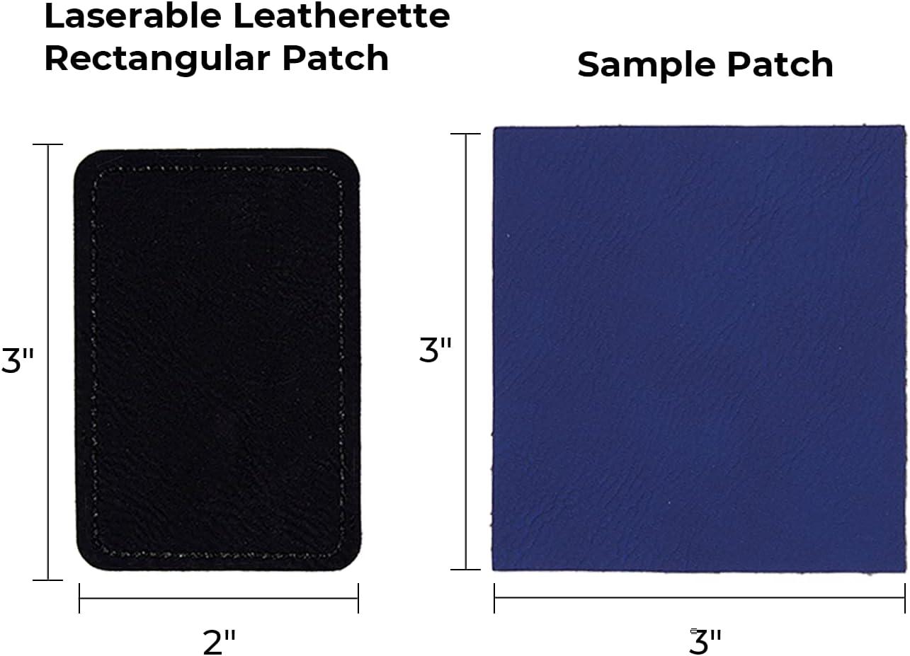 Leather Patch With Heat Adhesive, Rectangle 3 x 2