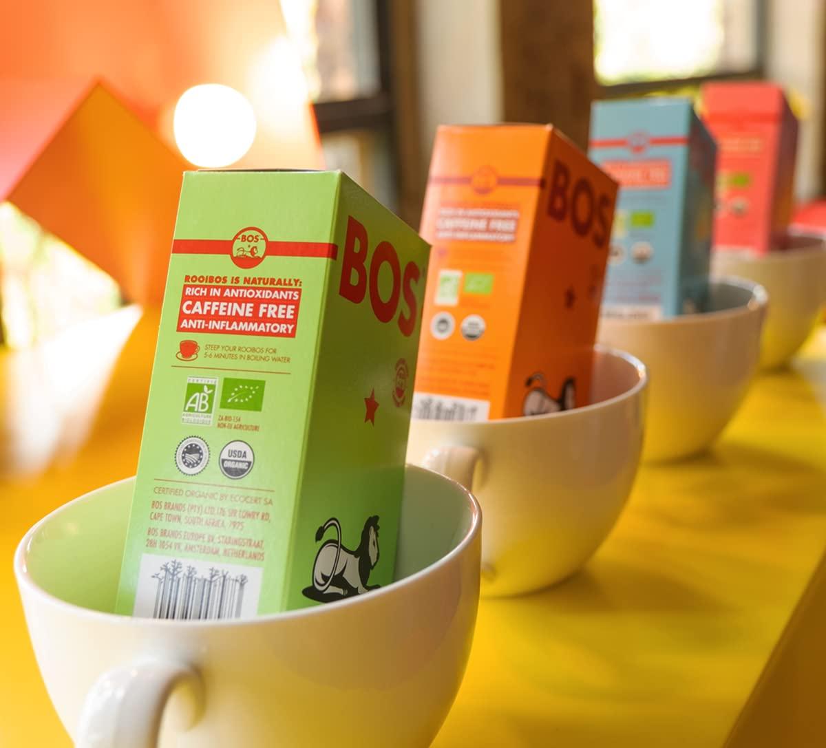 BOS Organic Rooibos Tea, Set: Collectible Tin & 80 Tea Bags Refill Pack
