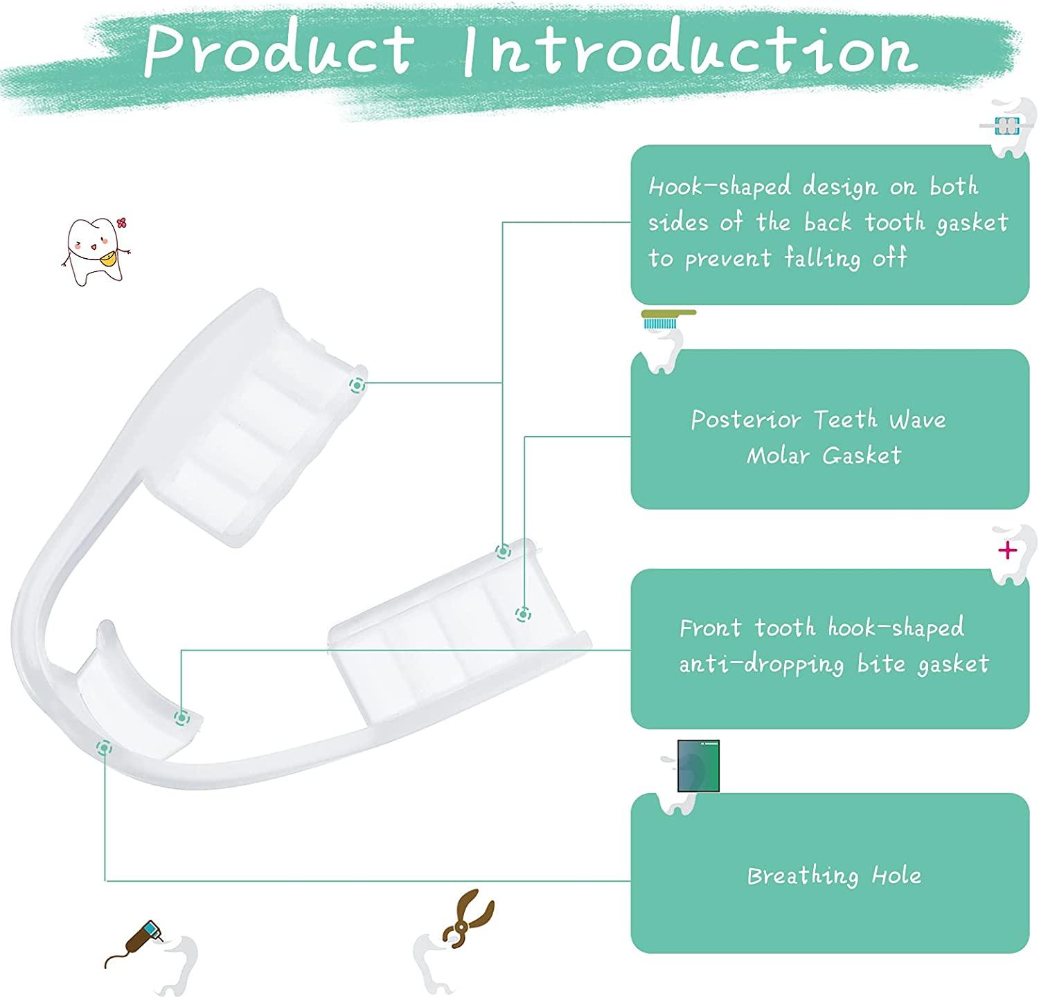 12Piece Kids Nighttime Mouth Guard Set for Teeth Clenching and