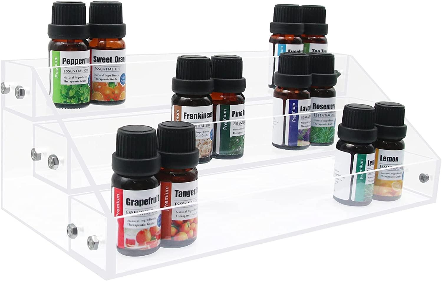 Kingtaily Nail Polish Organizer 3 Tier Nail Polish Holder, Clear