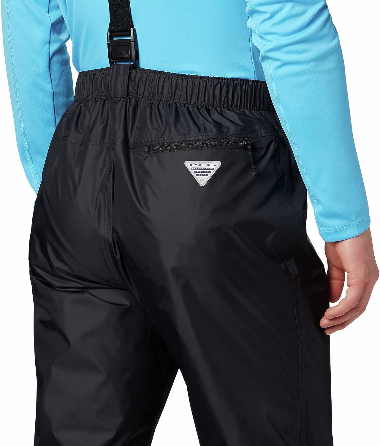 Columbia Men's PFG Storm Bib Pant Large x 32 L Black