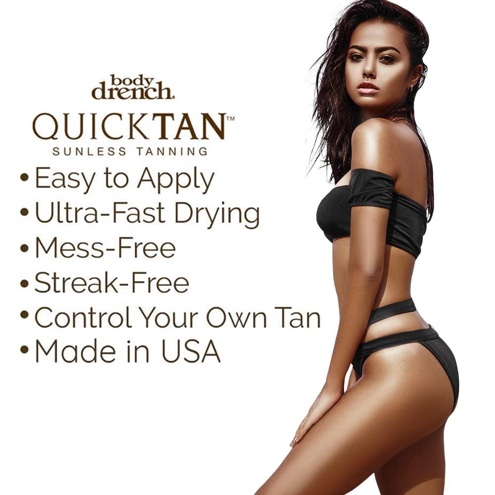 Body Drench Quick Tan Instant SelfTanner, Bronzing Spray, Medium Dark, 6 oz 1Pack 6 Ounce