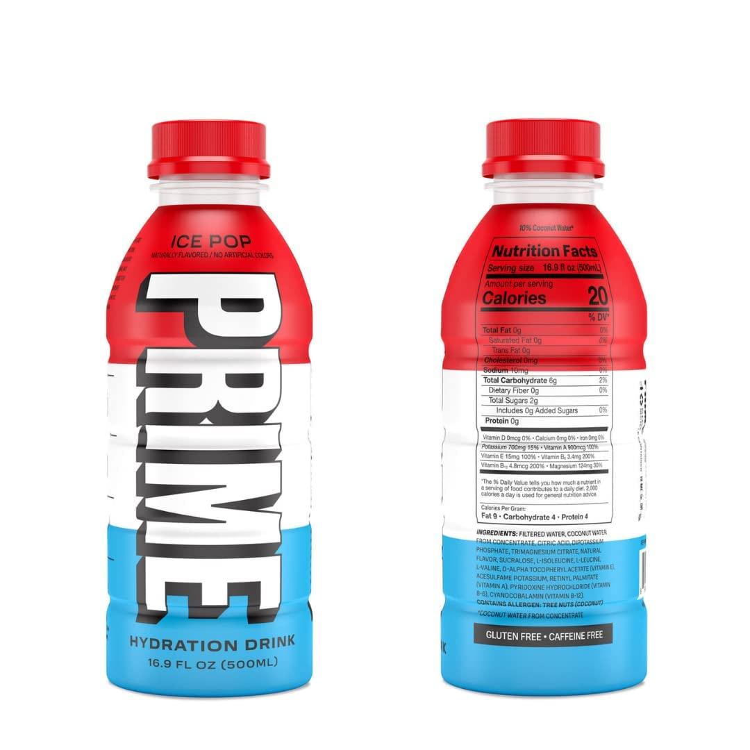 Prime Hydration Sports Drink & Electrolyte Beverage 2 Pack Ice Pop Flavor