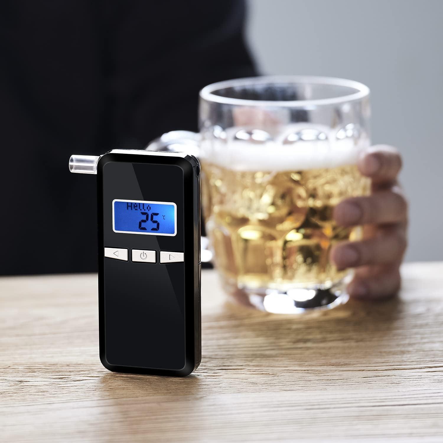 Breathalyzer & 10 Mouthpieces, Accurate Portable Handheld breathalyzer