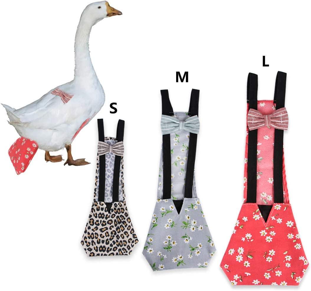 Pet Duck Goose Diapers, Adjustable Cloth Nappy Poultry Costume Diaper Portable Washable Clothing
