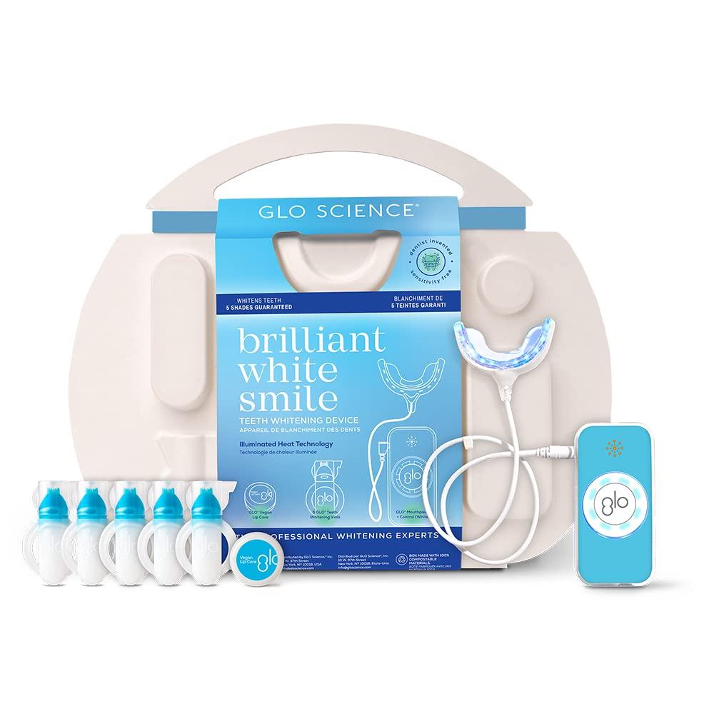 GLO Brilliant Teeth Whitening Device Kit with Patented Heat Blue Device