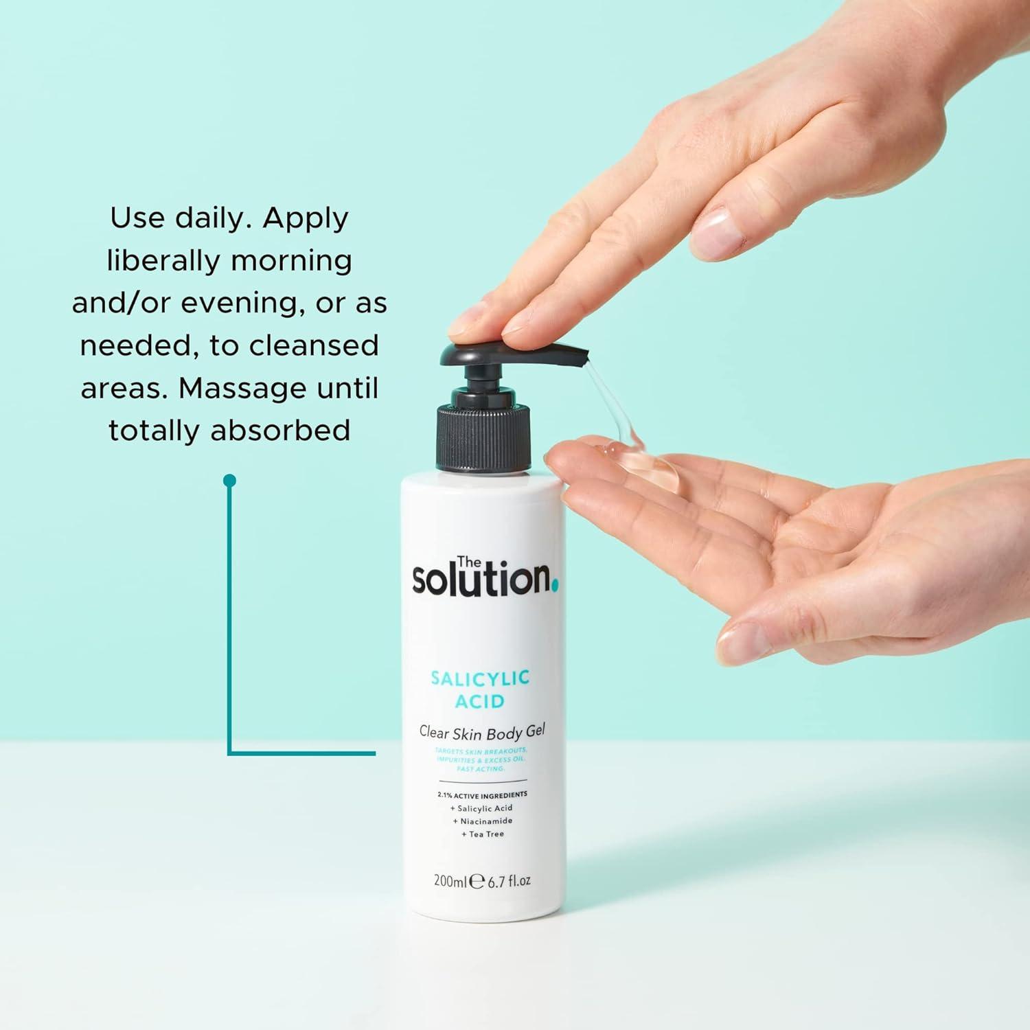 The Solution Salicylic Acid Clear Skin Body Gel Targets Skin Breakouts