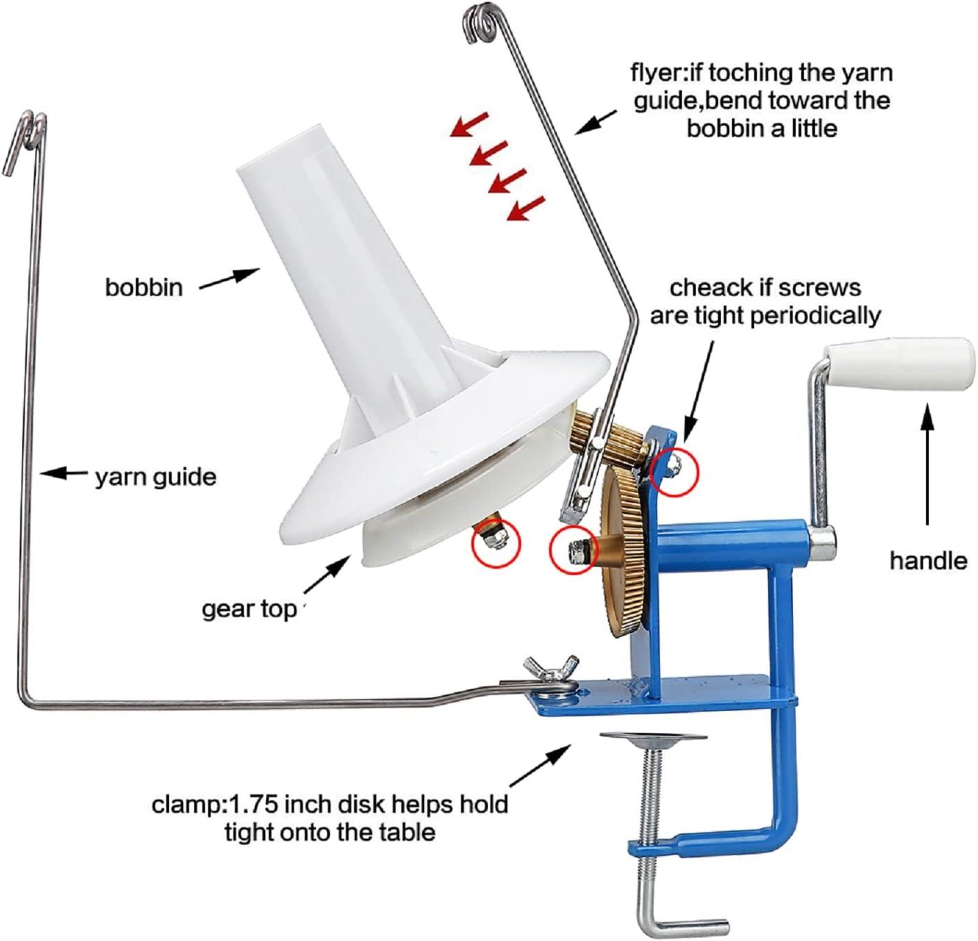 Large Yarn Ball Winder Yarn/Fiber/Wool/String Ball Winder HandOperated 10.23 x 7.08inch