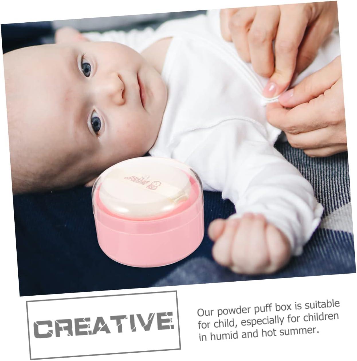 GAFOKI 6pcs Body Powder Puff Set Travel Dispenser with Assorted Color