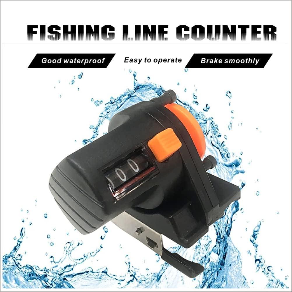Fishing Line Counter, Fishing Line Depth Finder Counter Portable Fishing  Tool Tackle Display Length Gauge Tackle Tool 0-999M, Accurate Manual Meter  Gear for fishing line counter spooling and Trolling