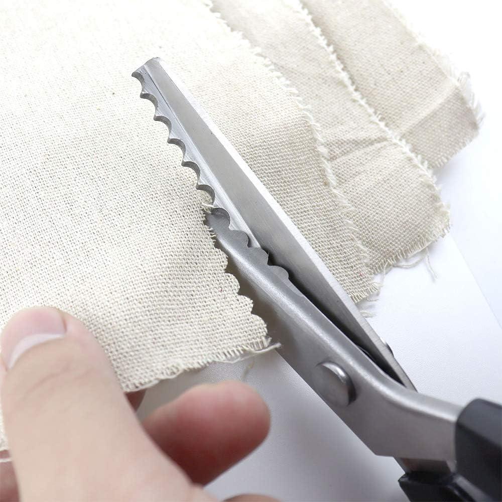 Stainless Steel Pinking Shears for Fabric DIY Craft Scissors Zig Zag