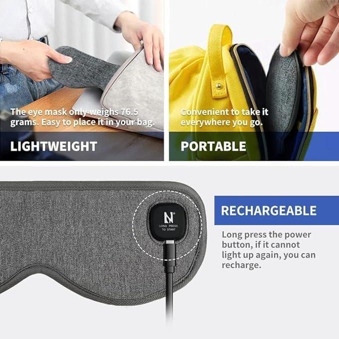 Aroma Season Heated Eye Mask - Cordless Moist Heat Compress For