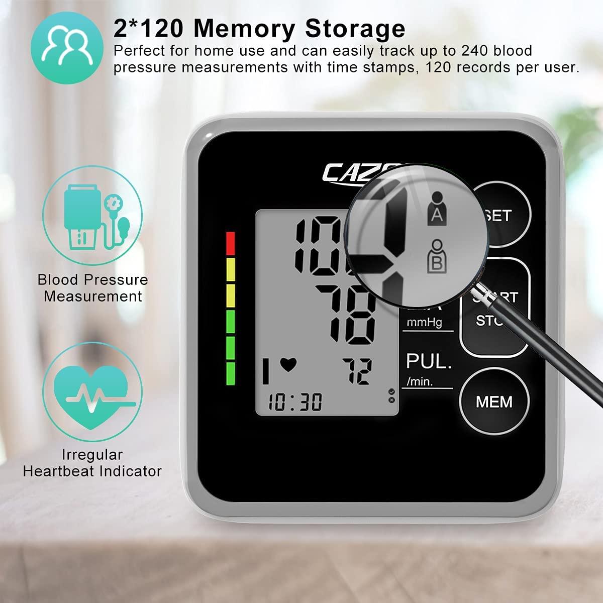 Easy@Home Digital Blood Pressure Monitor Upper Arm with Pulse Rate Indicator, AC