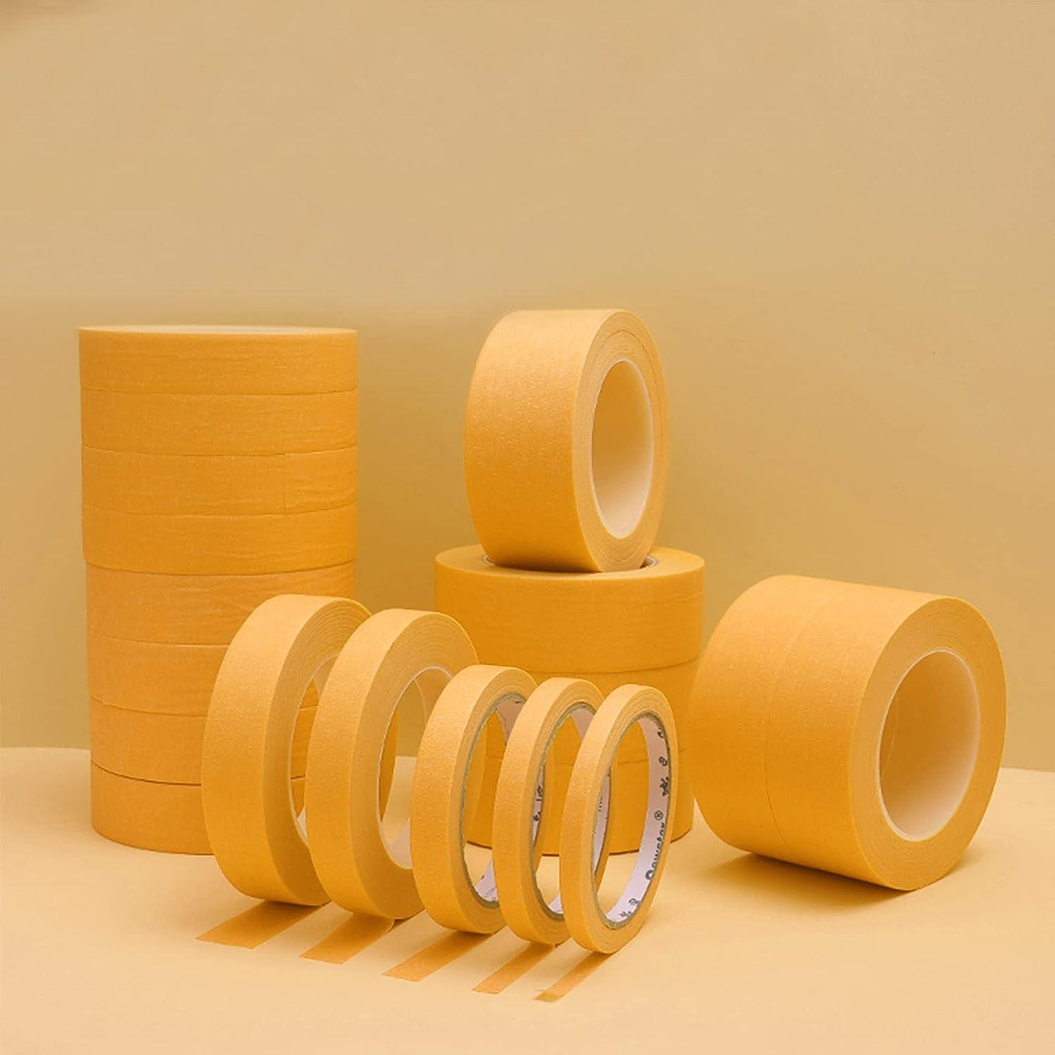 PETDCHEB 6 Rolls Fine Line Tape 1/16 1/8 1/5 2/5 1/2 3/4 inches x 55 Yard  Fineline Masking Tape Painter Tape Adhesive Automotive for DIY Car Auto  Paint (Yellow)
