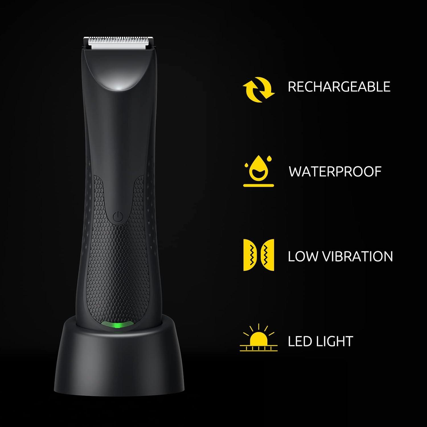 Mancozy Electric Body Hair Trimmer for Men Groin Hair Trimmer Hair Clippers  Lightweight Male Lawn Mower-Waterproof Rechargeable Standing Recharge Dock  | Buy Now with Express International Delivery | GoSupps.com