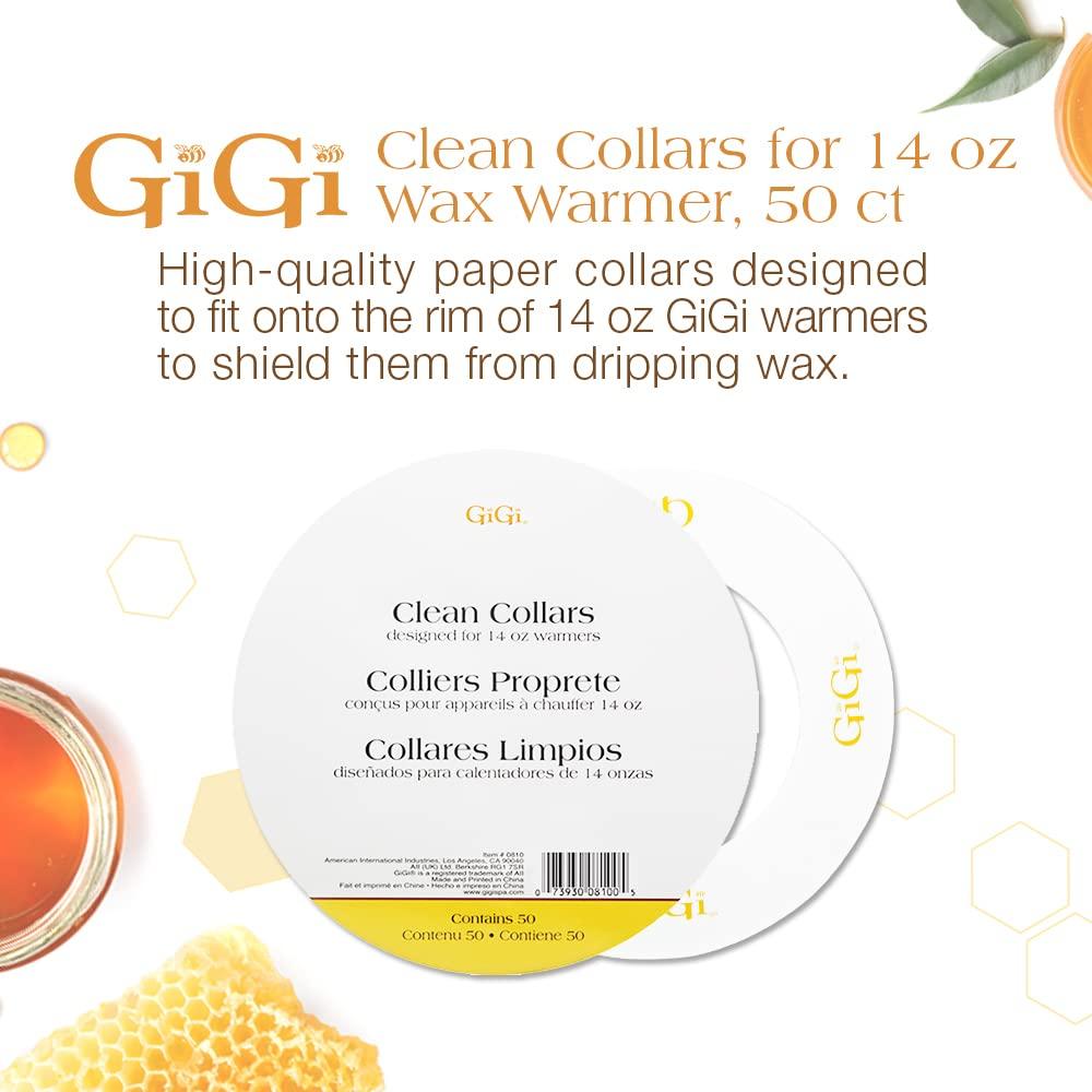 GiGi Clean Collars for 14Ounce Wax Warmers, 50 Pieces Collars 50 ct for 14 Oz Warmers
