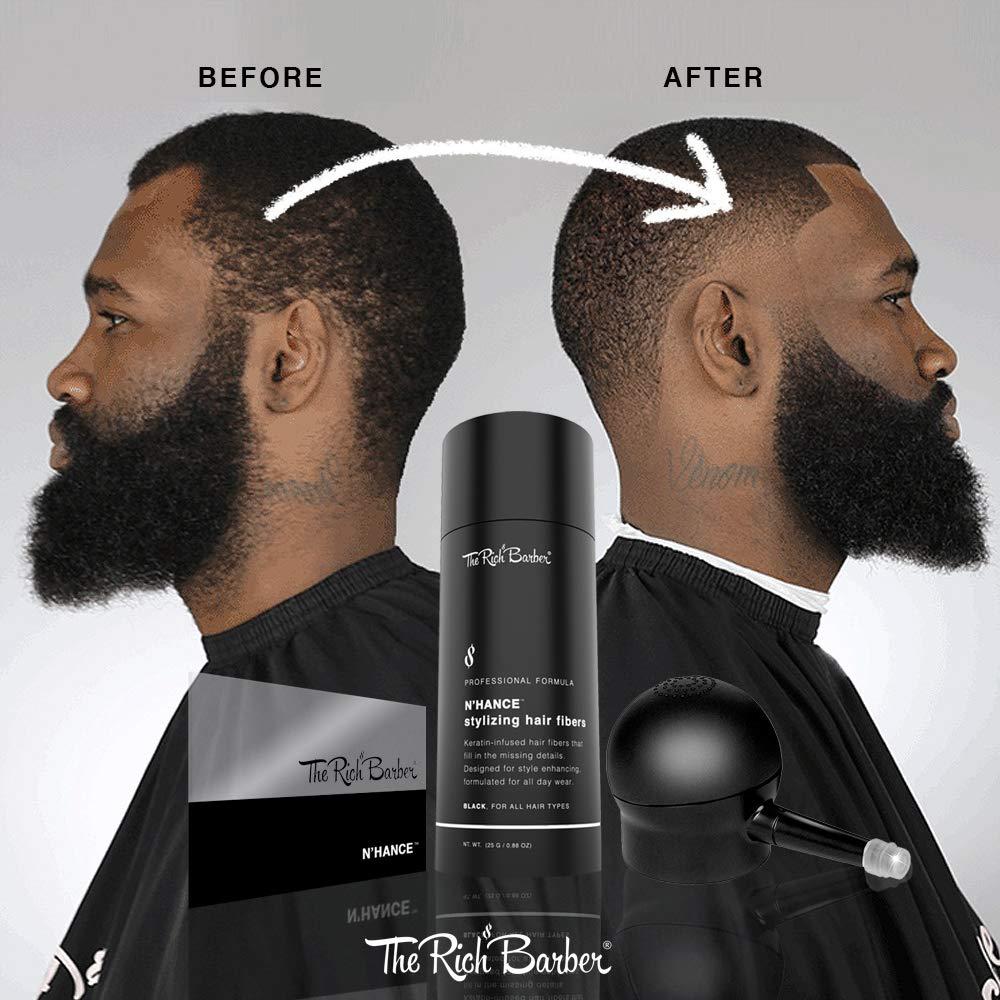 The Rich Barber NHance Hair Fibers Applicator 3in1 Set Natural