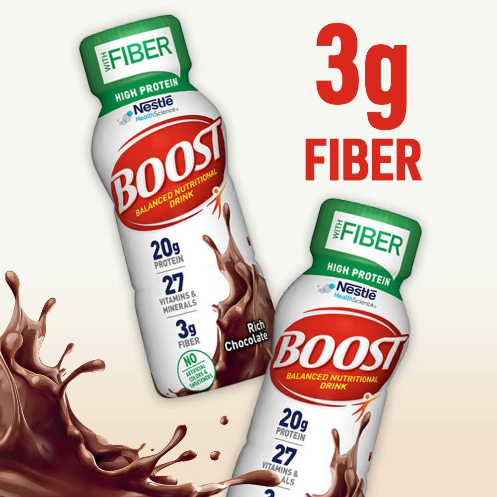 BOOST High Protein Fiber Nutritional Drink Rich Chocolate 8 fl oz