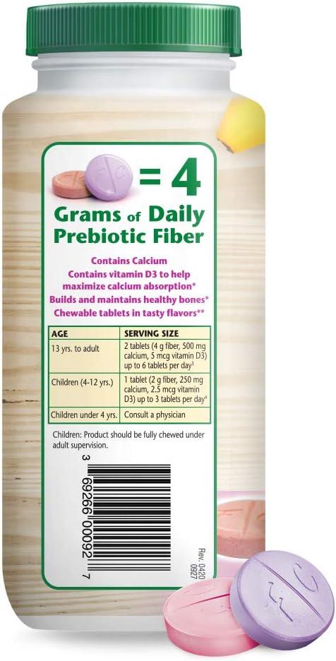 Fiber Choice Daily Prebiotic Fiber Chewable Tablets, Assorted