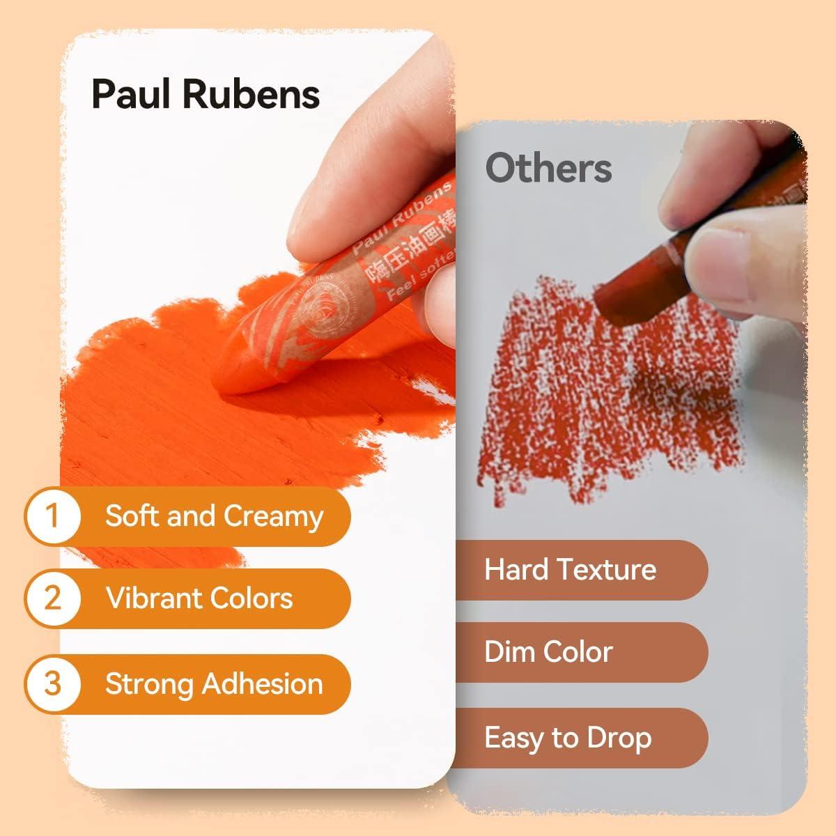 Paul Rubens Oil Pastels Set, 48 Colors Artist Soft Oil Pastels