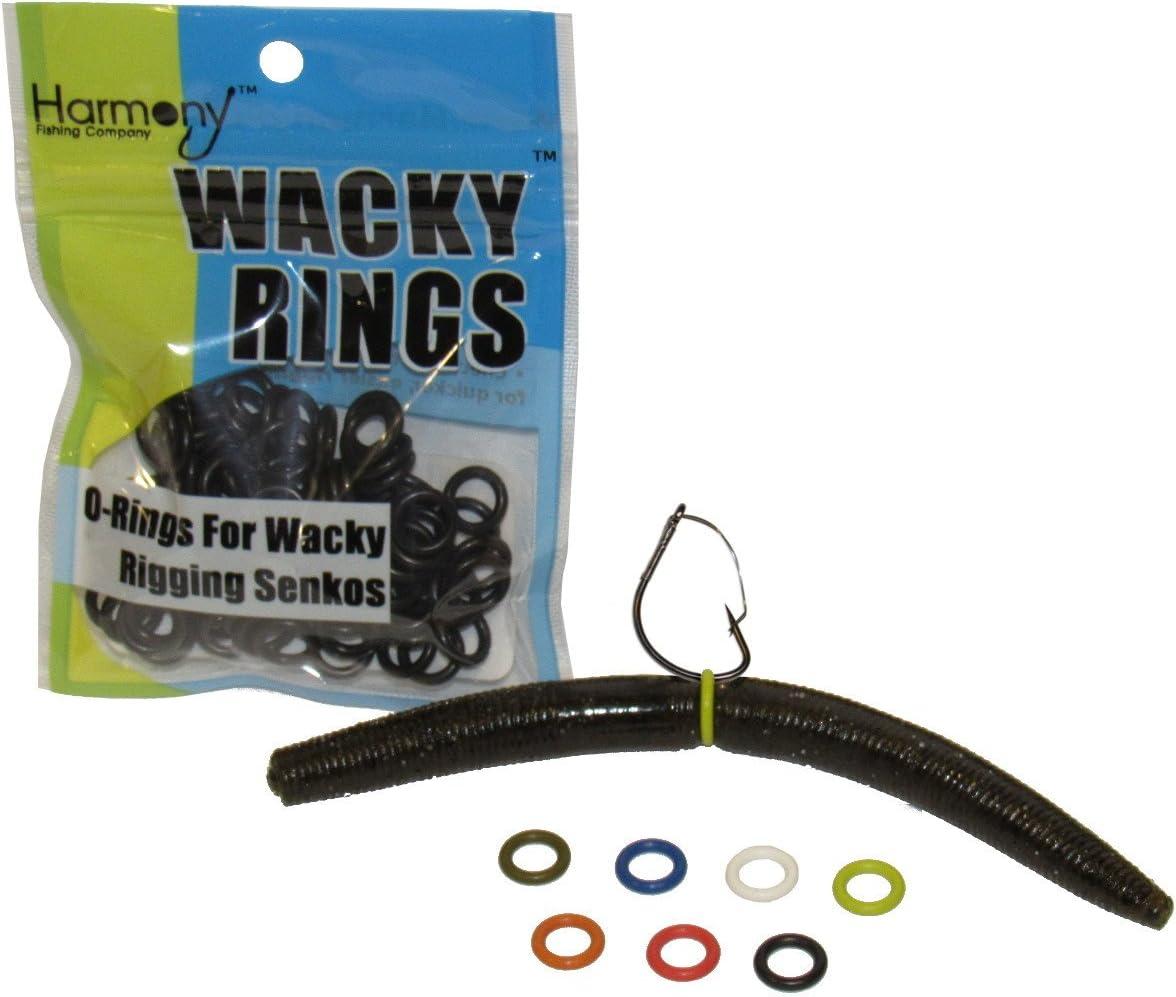 Wacky Rings (100 pk - O-Rings for Wacky Rigging Senko Worms/Soft Stickbaits  Bait Saver Orings for 4&5 Senko Style Worms - Save Your Worms from Tearing  While Wacky Rigging Black