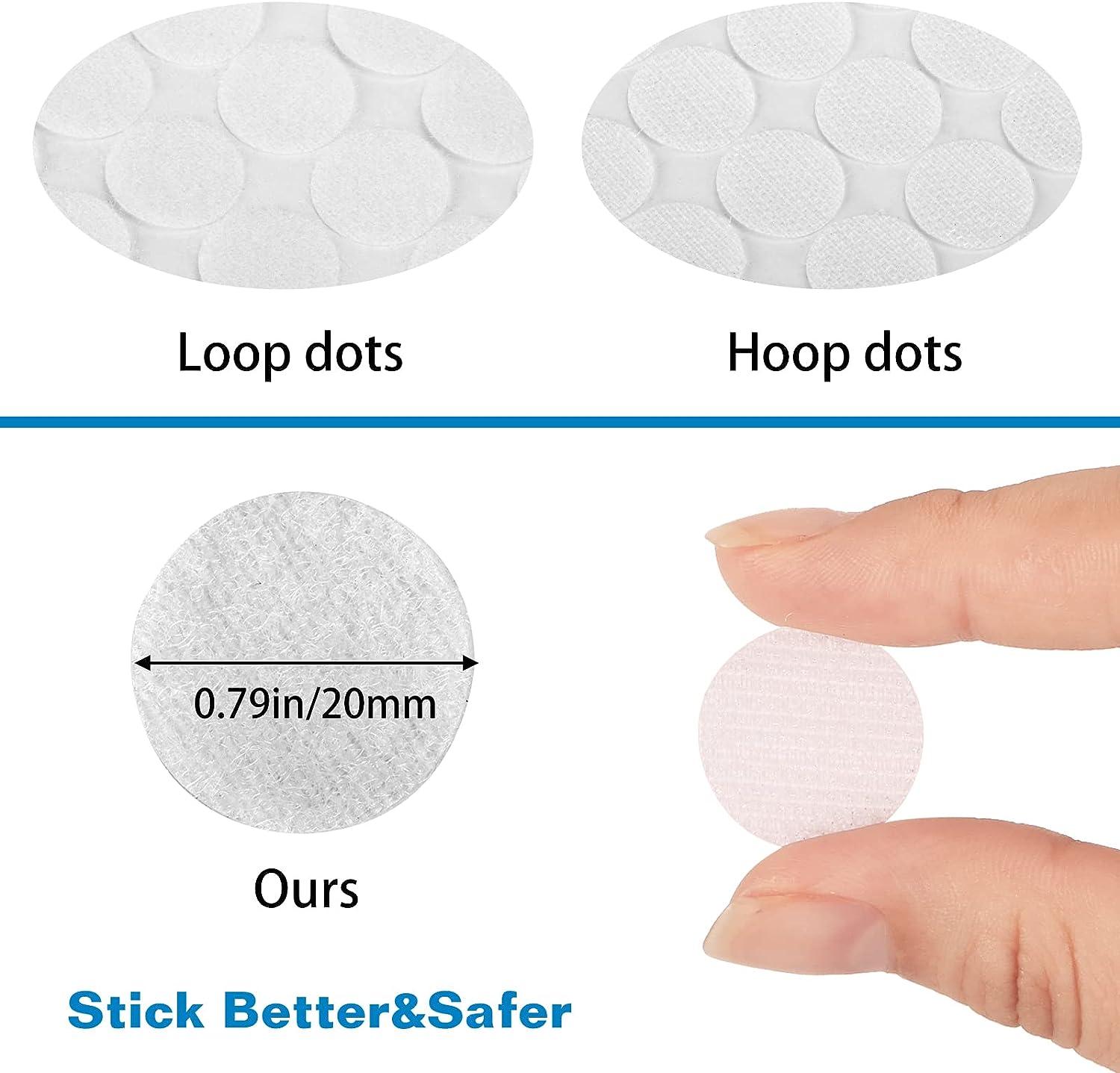VELCRO Brand Dots with Adhesive | 250 Sets White and Black Assorted |  Preschool Classroom Must Haves | Sticky Back Circles Perfect for Teachers |  1/2