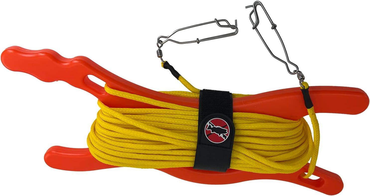 Float Line with Winder for Boating, Towing a Float or Buoy While  Spearfishing Snorkeling and Scuba 100 ft
