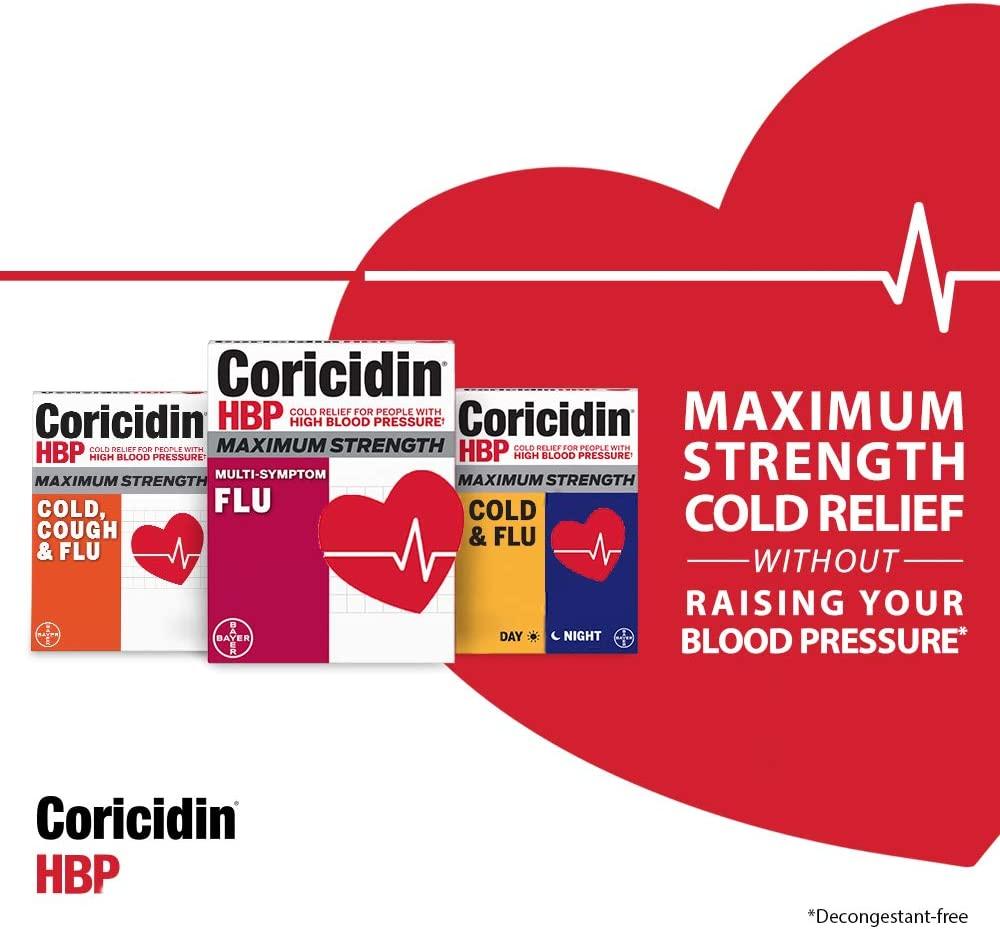 Coricidin Hbp, Decongestantfree Maximum Strength Cold, Cough & Flu