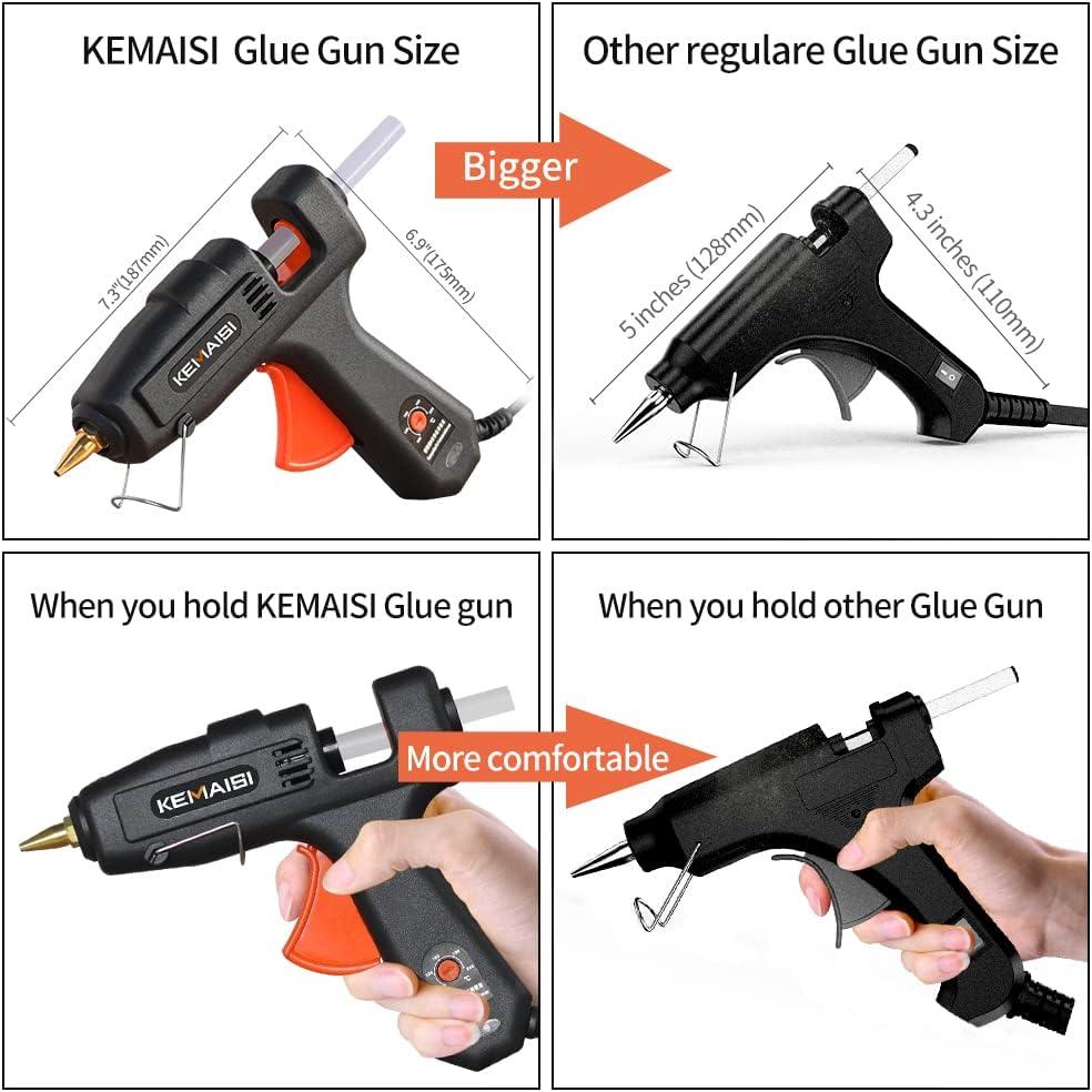 KEMAISI 100W Full Size hot glue gun kit with 30pcs Premium Hot