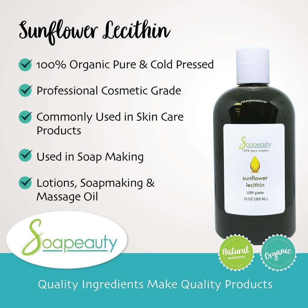 Sunflower Lecithin Liquid Oil Organic Cold Pressed Unrefined USP