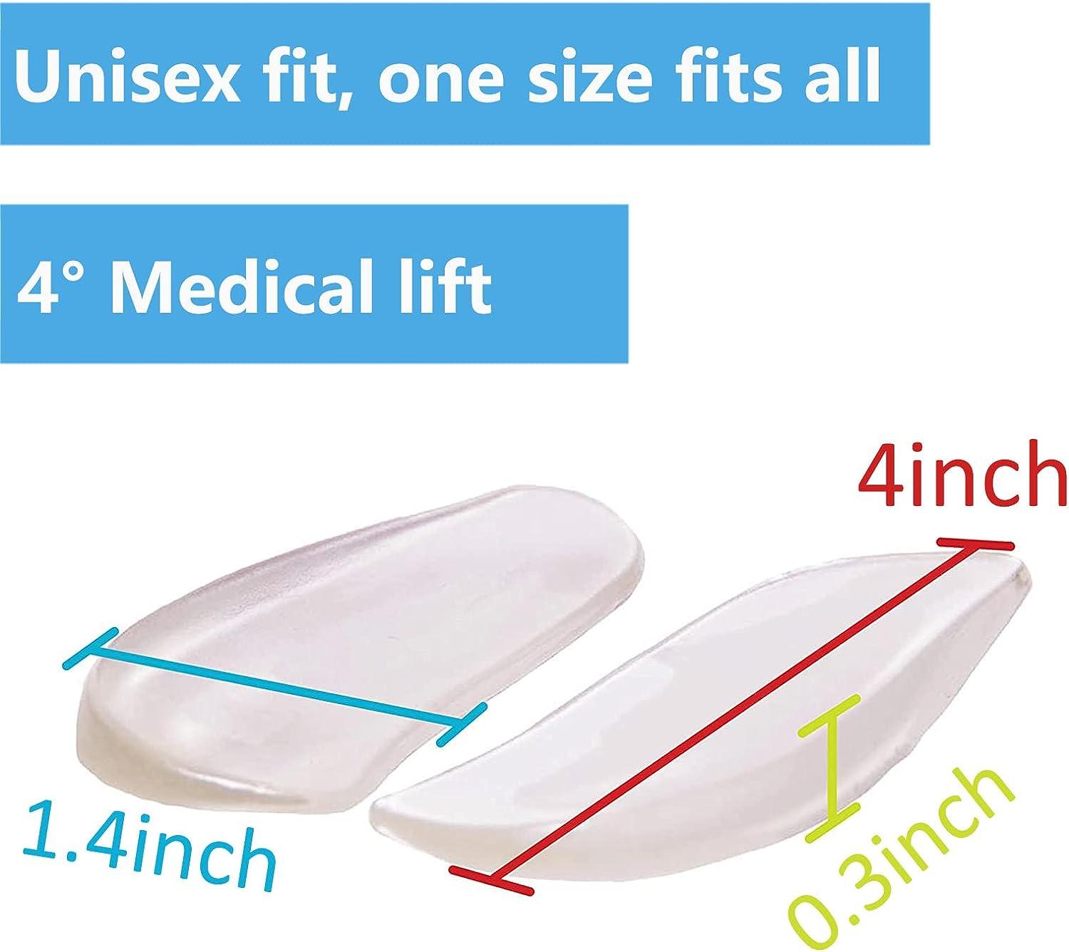 Olukssck 2 Pairs Medial Lateral Heel Wedge Inserts Orthopedic Supination Pronation Insoles for